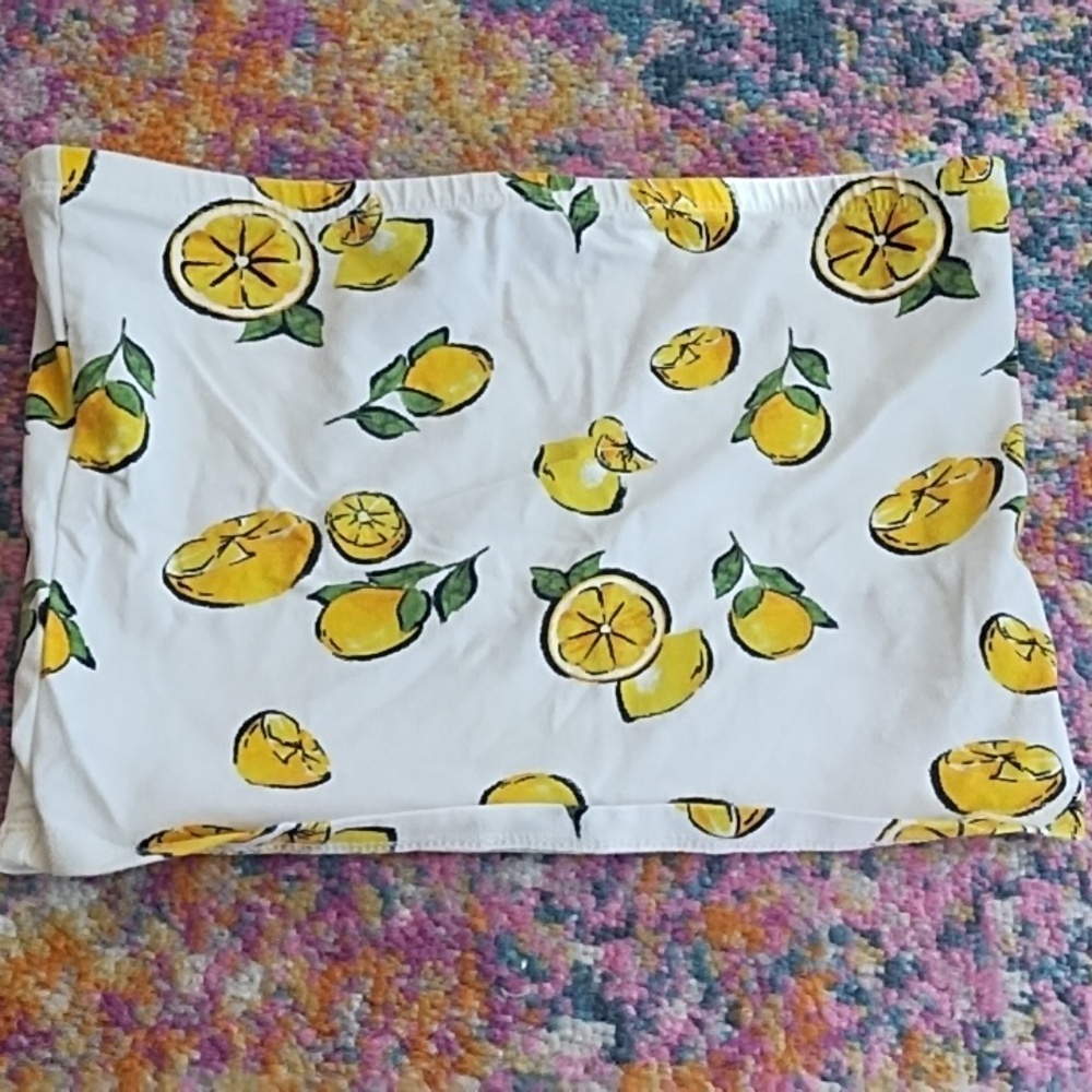 Lemon cropped tube top